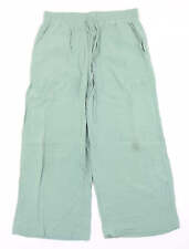 Primark Womens Green Viscose Trousers Size 12 L28 in Regular Drawstring