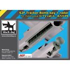 Black Dog A72109 1/72 Detail Up Parts S2F Tracker Bomb Depot & Radar (for Ha