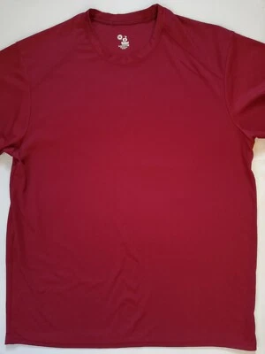 Camiseta Badger Para Hombre Roja Gimnasio Camiseta Deportiva Talla XL Mangas Cortas Cuello Redondo Poliéster Foto 1 de 4