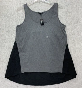 Camisa sin mangas Express para mujer mediana M gris bloque de color negro - Imagen 1 de 10