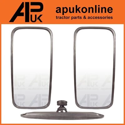 APUK 2x Universal Mirror Head & Glass Tractor Lorry Digger Truck Plant Truck for JCB