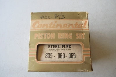 Juego de anillos de pistón Continental NOS 835-.060-.069 para 'GMC Trk. 288 Eng. Foto 1 de 2