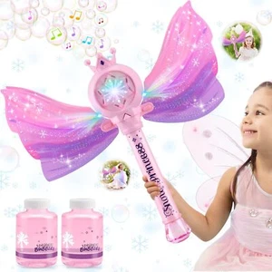 Bubble Wands for Kids Girls - LED Light & Music Bubble Machine: 3 AA Batteries - Picture 1 of 9