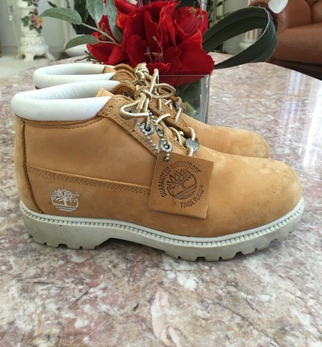 Timberland Nellie stivali chukka di grano impermeabili da donna taglia 5 5 M 23346 usati in ottime condizioni $169