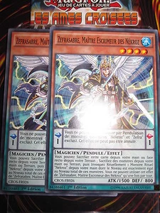 YU-GI-OH! COM PENDULE ZEFRASABRE MAÎTRE ESCRIMEUR DES NEKROZ  X2 CROS-FR026 ED1 - Imagen 1 de 1