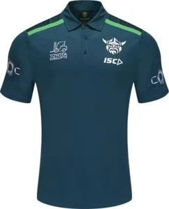 Canberra Raiders 2025 Polo Shirt Sizes Small - 4XL Jungle/Green NRL ISC - Foto 1 di 7