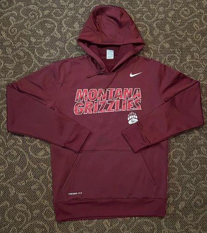 Men’s Montana Grizzlies Sweater Maroon Nike Hoodie Pullover Sweatshirt Size M🔥 Cover