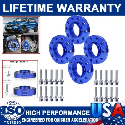 Kit de espaciadores de rueda escalonados 5x120 (2) 15 mm y (2) 20 mm con pernos extendidos para BMW Foto 1 de 4