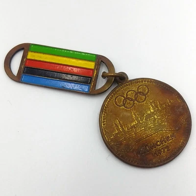 1972 Munich Germany Olympics 4711 Echt Kolnisch Wasser Cologne Keychain Souvenir - Image 1 of 4