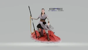 New STAR WARS Black Series DX 6in Figure REY (JEDI TRAINING) Japan TAKARA TOMY - Picture 1 of 11