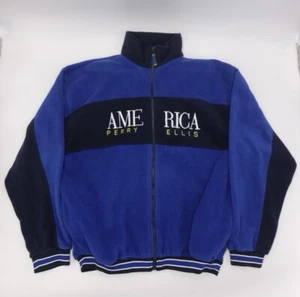 Size XL - Vintage 90s America Perry Ellis Fleece Jacket - Picture 1 of 6