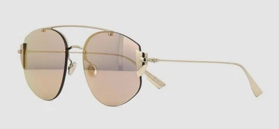 Dior Women's Gold Mirrored Brow Bar Rimless Aviator Sunglasses 58-18-145 - Image 1 of 4