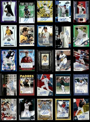 (25) Tarjeta de béisbol autógrafa lote automático varios años/valor de marca! Foto 1 de 4