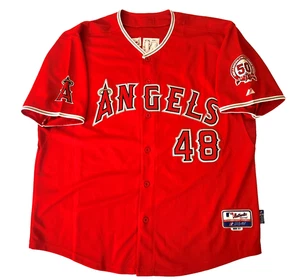 Torii Hunter 48 Los Angeles Angels Jersey 50th Anniversary 2011 Majestic Sz 52 - Picture 1 of 13