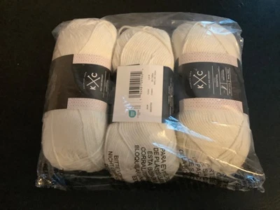 3 - 3.5 oz ea skeins Knit and Crochet 100% cotton yarn still in pkg B - Image 1 of 2