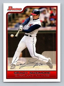 GRADY SIZEMORE /120 WHITE PARALLEL 2006 BOWMAN INDIANS - Picture 1 of 2