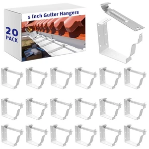 10 Pack Gutter Brackets 5 Inch Gutter Hangers Heavy Duty Hidden Rain Brackets... - Picture 1 of 6