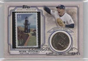 Moneda y sello campeón del mundo Topps 2016 serie 2 níquel/25 Mark Teixeira - Imagen 1 de 3