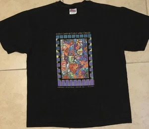 Vtg Wine Faded Abstract Art Shirt M Animal Drinking Alcohol Picasso Grunge 90s - Picture 1 of 10