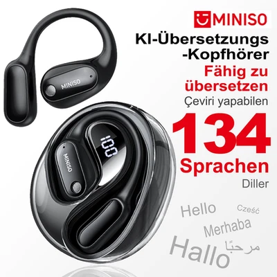 MINISO MS190 Übersetzungs-Kopfhörer Bluetooth 6.0 Kabellose Earbuds für Musik - Bild 1 von 4
