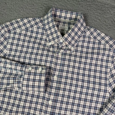 Brunello Cucinelli Slim Fit Button Shirt Mens M Red Blue Plaid Italy Dress - Image 1 of 4
