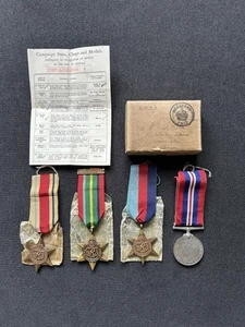 WW2 Royal Navy Campaign Medal Group. Warrington Man. - Picture 1 of 4