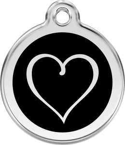 Tribal Heart | Enamel ID Tag \\ FREE Shipping & Engraving - Picture 1 of 21