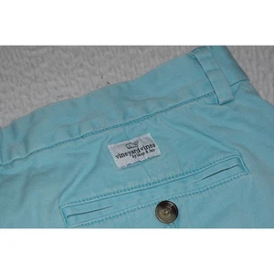 Pantalones cortos de golf Vineyard Vines Club para hombre talla 30 planos azules desgastados caquis - Imagen 1 de 5