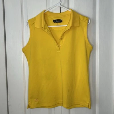 Camisa de golf Loudmouth mujer amarilla sin mangas grande Foto 1 de 4