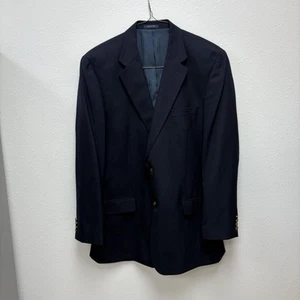 Men’s Club Room Easy Traveler Three Button Sport Coat, Wool, Blue, Size 48L - Picture 1 of 5