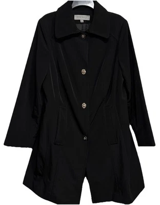 Anne Klein Rain Coat Women’s Black Size 1X - Image 1 of 4