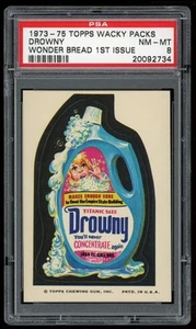 1973 Topps Wacky Packages pegatina Drowny Wonder Bread primera serie PSA 8 - Imagen 1 de 2