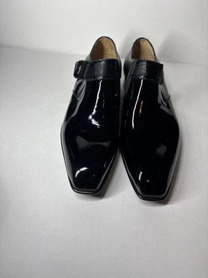 Mocasines Cesare Paciotti para Hombres 8 Charol Negro (usados 1x) Hechos en Italia Foto 1 de 4