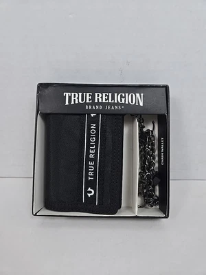 True Religion - Cartera de cadena triple de nailon negra - Nueva en caja Foto 1 de 4