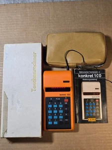 RFT Electronic Konkret 100 Made in UK Vintage RARE Calculator in Box Working - Bild 1 von 8
