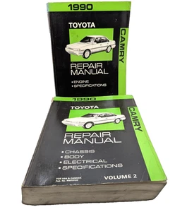 1990 Toyota Camry Repair Manual Volumes 1 & 2 Complete OEM Shop Service Book 90 - Picture 1 of 8