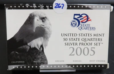 2005 Proof Silver Quarters Set in Package w/COA - Image 1 of 4