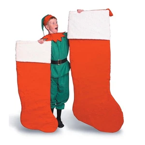 Medias de Papá Noel de felpa gigante Halco - 45 pulgadas - rojas - Imagen 1 de 1