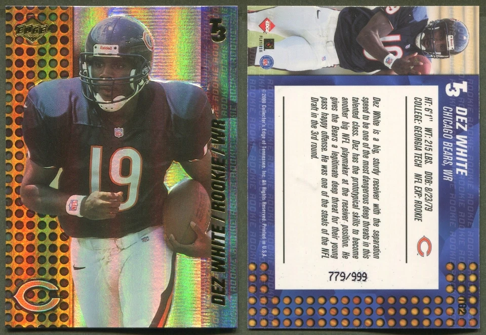 2000 Collector's Edge T3 - #162 Dez White (RC) Chicago Bears (779/999) - Image 1 of 1