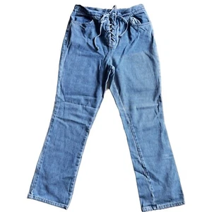Vintage 90s Denim Lace Up Flare Leg Jeans  - Bild 1 von 6
