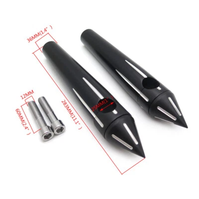 Черные 8-дюймовые стояки в нормандском стиле 1 дюйм для Honda Shadow 750 - Изображение 1 из 4