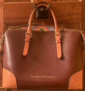 Dooney And Bourke Domed Satchel Lf062 Bx W Wallet Maroon Free Domestic Shipping! - Picture 1 of 12