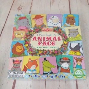 NOB eeBoo "I never forget am animal face" Matching Game w 48 Tiles - Picture 1 of 5