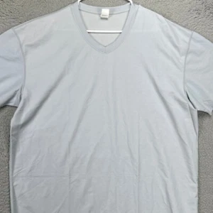 BYLT V-Neck T-Shirt Adult 2XL Grey Blue Limitless Short Sleeve Tee Logo Mens NEW - Picture 1 of 10