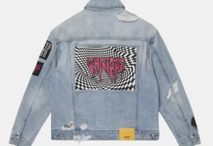 WeSC GUILTY PEASURES Unisex DENIM JACKET Summer Men's size L (Women's XL) - Picture 1 of 7