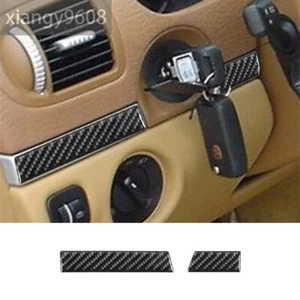 2×Carbon Fiber Steering Wheel Left Panel Cover For Porsche Cayenne Sport 2003-10 - Picture 1 of 9