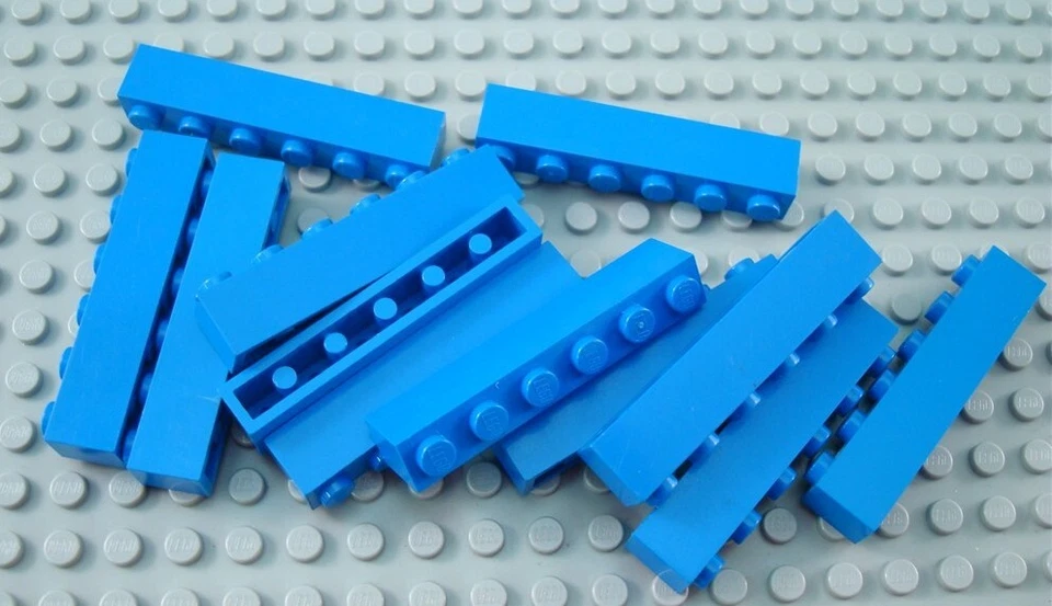 LEGO Lot of 12 Blue 1x6 Basic Bricks Parts and Pieces - Image 1 of 1