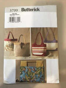 Bolsos de mano BUTTERICK patrón 3799 bolsos SIN CORTAR - Imagen 1 de 3