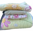 Pottery Barn Kids Twin Set Daisy Garden Quilt 2 Fitted Sheets And Pillowcase