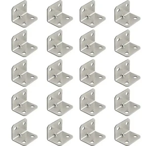 20ct Stainless Steel 90 Degree Corner Brackets L-shaped Laminated Furniture USA - Picture 1 of 6